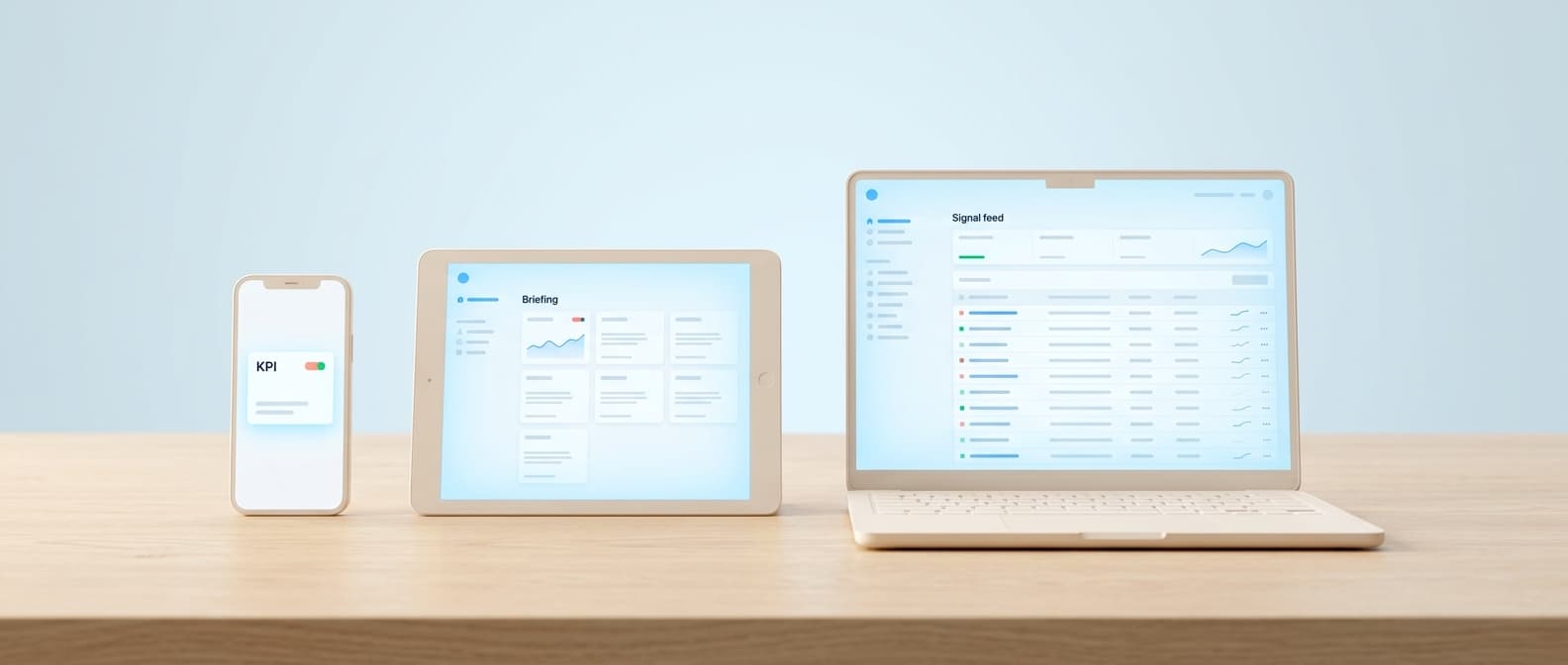 The Three-Tier Intelligence Model: Glance, Briefing, Deep